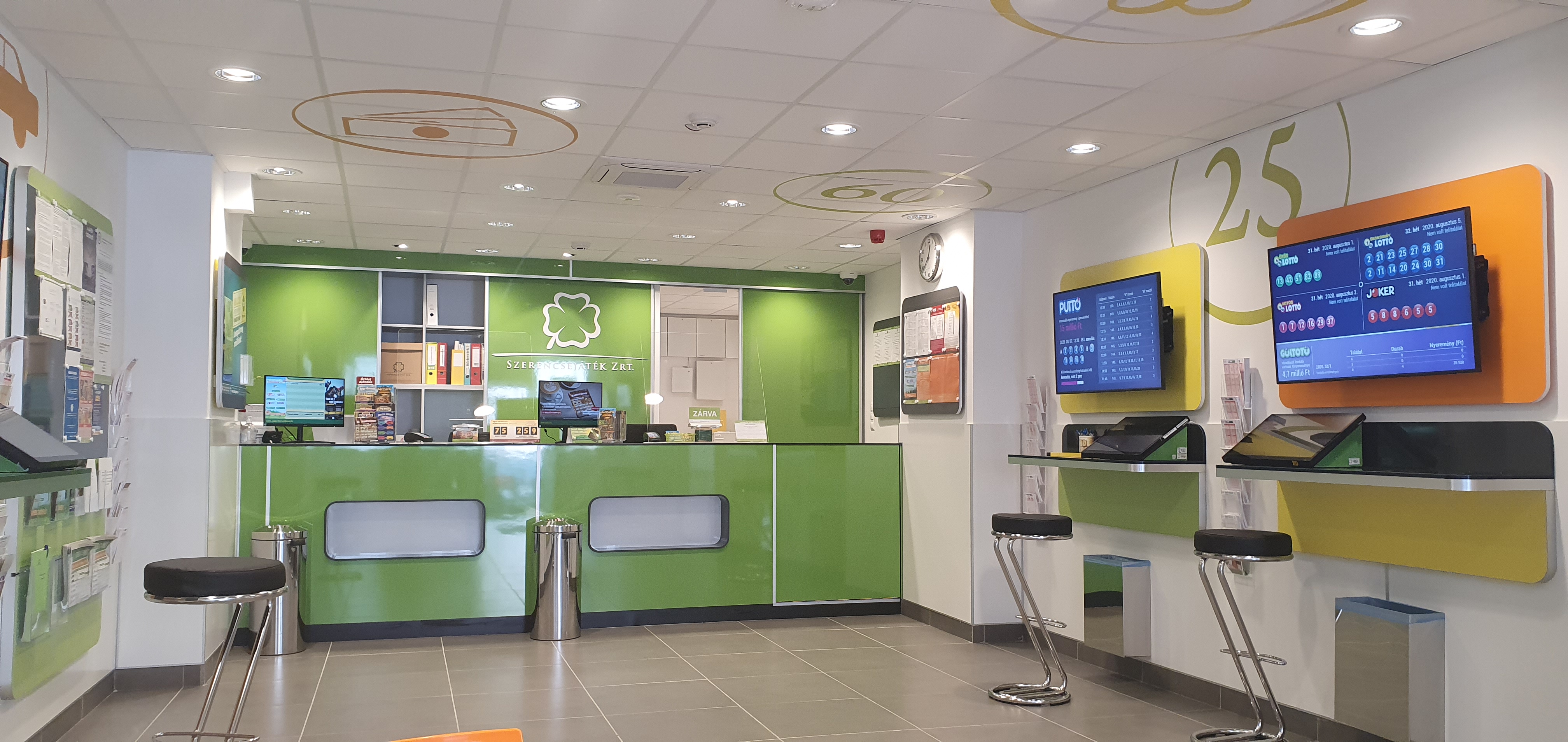 Szerencsejáték Zrt. - Lottózók teljeskörű bútorozási munkái